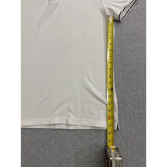 H&M Men’s White Polo Shirt with Black Trim Size Medium - Picture 6 of 8